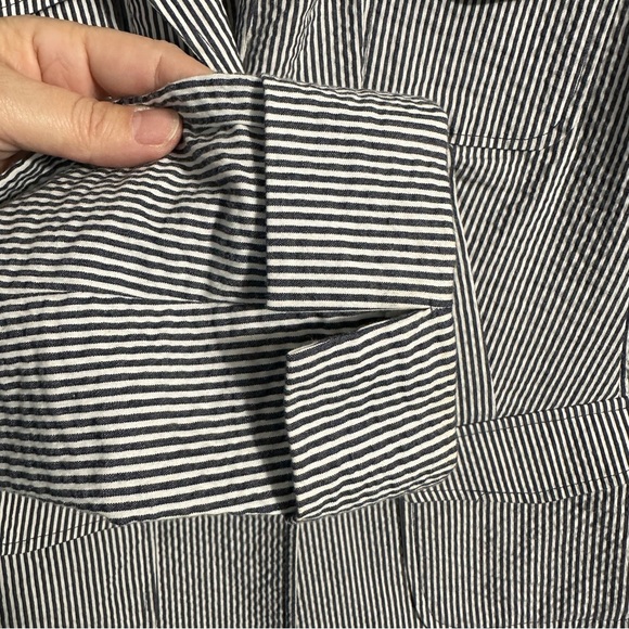 Charter Club sz. Large seersucker blue/white jacket, spring, nautical - Picture 9 of 11